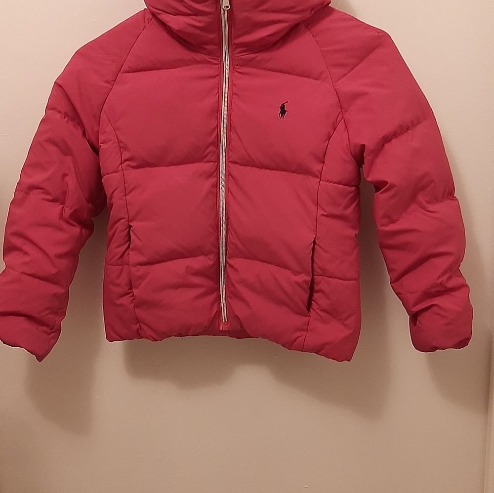 POLO RALPH LAUREN GILRS JACKET. SZ::S (7) MADE FROM FAT POUR.